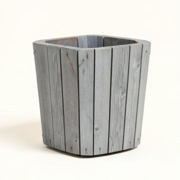 Happy Planter Planter , 23.8 '' X 13 '' X 14 '' , Grey Wood (synthetic illustration; no displayed measurements)