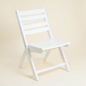 Hazel Branch Folding Outdoor Chair - White (synthetic illustration; no displayed measurements)