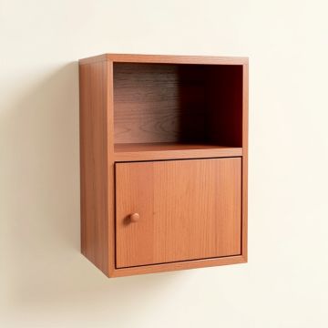 Maple Bridge Wall-Mounted Entry Cabinet - Terracotta (synthetic illustration; no displayed measurements)