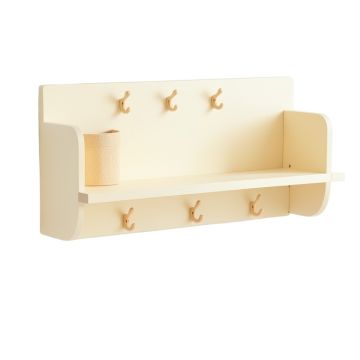 Olive Edge Wall-Mounted Entryway Organizer Shelf - Ivory