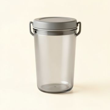 Dune Bend Storage Canister With Lid - Gray (synthetic illustration; no displayed measurements)
