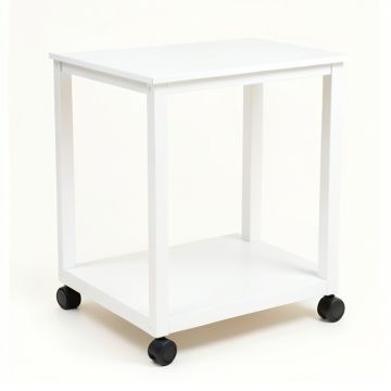 Ridge Bridge Empty Rolling Workshop Cart - White (synthetic illustration; no displayed measurements)
