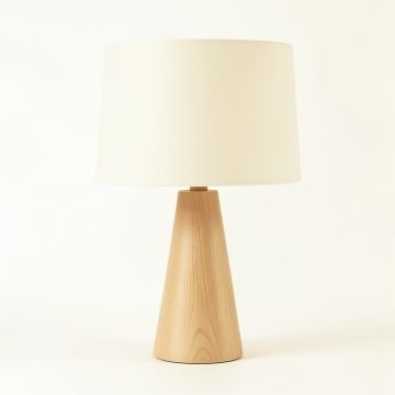 Lake Brook Table Lamp With A Plain Fabric Shade - Cream (synthetic illustration; no displayed measurements)