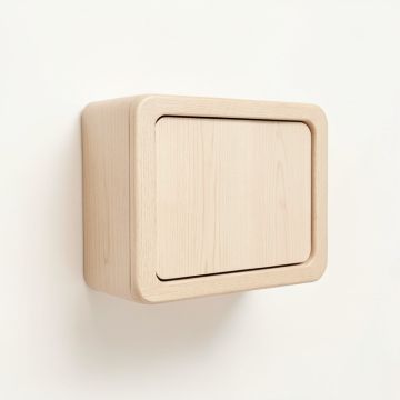 Meadow Dale Wall-Mounted Entry Cabinet - Beige (synthetic illustration; no displayed measurements)
