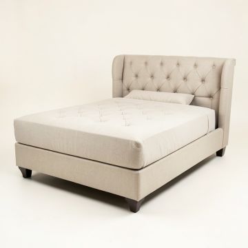 Harrisson Twin Tufted Upholstered Platform Bed (synthetic illustration; no displayed measurements)