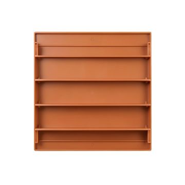 Alder Crest Empty Wall-Mounted Tool Organizer Panel - Terracotta (synthetic illustration; no displayed measurements)