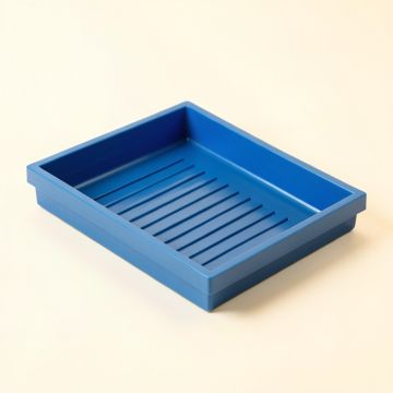 Field Field Empty Under-Desk Cable Tray - Blue (synthetic illustration; no displayed measurements)