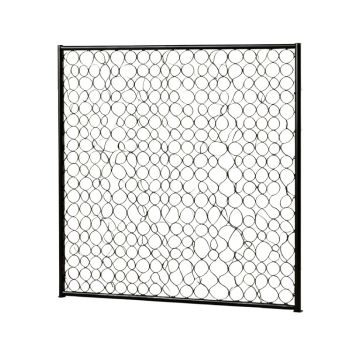 4 Ft. H X 2.6 Ft. W Jumbled Circles Vinyl Privacy Screen