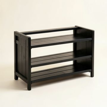 Reed Crossing Shoe Storage Bench - Black (synthetic illustration; no displayed measurements)