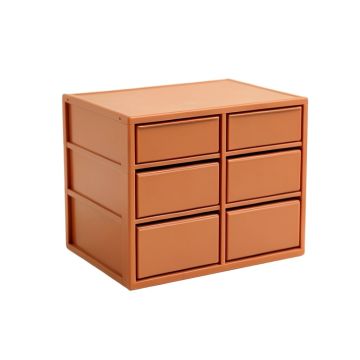 Dawn Brook Small-Parts Storage Drawer Cabinet - Terracotta