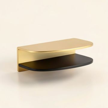 Pridbjorn 2 Piece Oval Metal Floating Shelf (synthetic illustration; no displayed measurements)