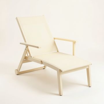 Willow Bend Outdoor Lounge Chair - Cream (synthetic illustration; no displayed measurements)