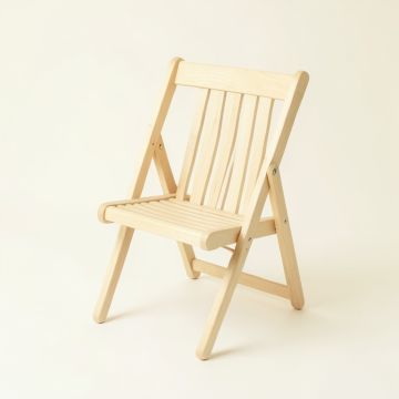 Lake Crest Folding Outdoor Chair - Ivory (synthetic illustration; no displayed measurements)