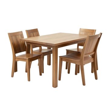 Gildo 3 - Piece Rubberwood Solid Wood Dining Set