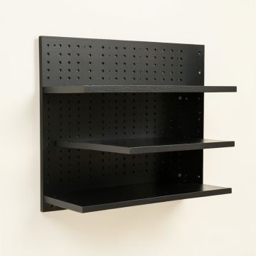 Holly Bend Empty Wall-Mounted Tool Organizer Panel - Black (synthetic illustration; no displayed measurements)