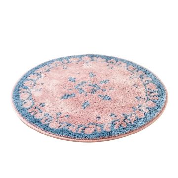 Round Allayna Shag Pink/Blue Area Rug