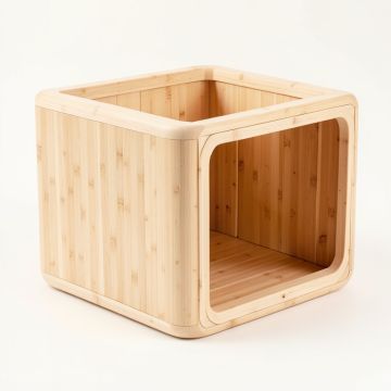 Elm Bend Empty Furniture-Style Litter Enclosure - Ivory (synthetic illustration; no displayed measurements)