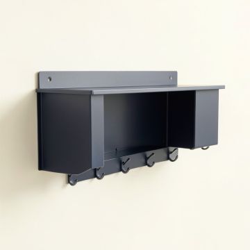 Sage Crest Wall-Mounted Entryway Organizer Shelf - Navy (synthetic illustration; no displayed measurements)