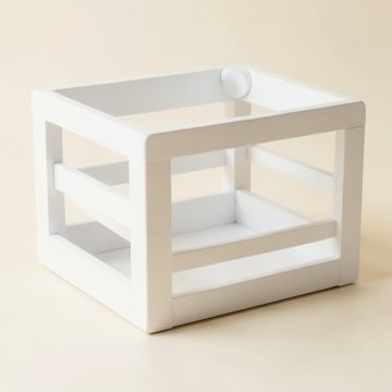 Birch Edge Empty Furniture-Style Pet Crate - White (synthetic illustration; no displayed measurements)