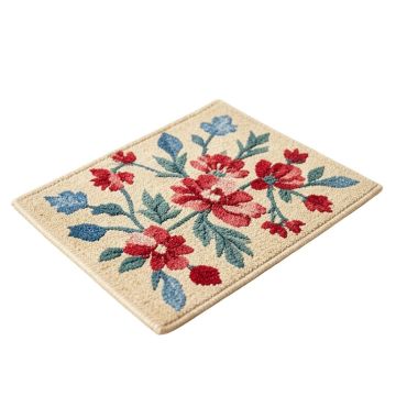 Pinkley Watercolor Floral Handwoven 30 In . X 18 In . Outdoor Door Mat