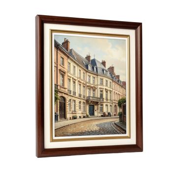 Rue De La Chaussee At Argenteuil , 1872 Framed Painting Print On Wrapped Canvas