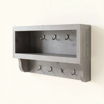 Juniper Bend Wall-Mounted Entryway Organizer Shelf - Gray (synthetic illustration; no displayed measurements)