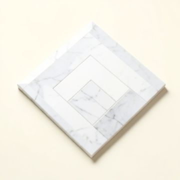 Soft Touch Chevron 2 '' X 8 '' Marble Mosaic Tile In White (synthetic illustration; no displayed measurements)