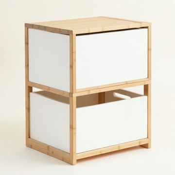 River Bluff Freestanding Pull-Out Hamper Cabinet - White (synthetic illustration; no displayed measurements)