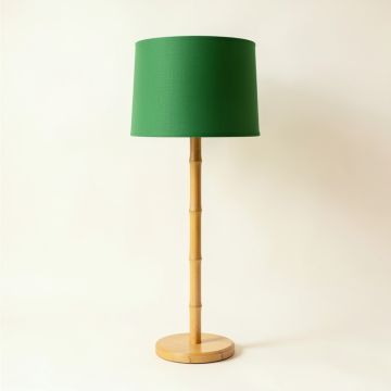 Spruce Bend Floor Lamp With A Plain Fabric Shade - Green (synthetic illustration; no displayed measurements)