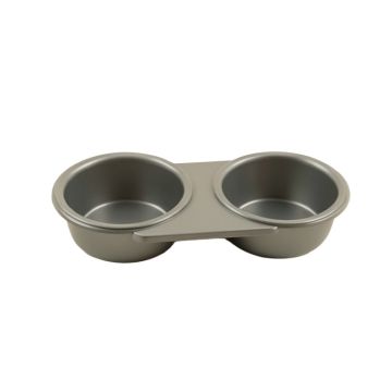 Elm Dell Pet Feeding Stand With Two Plain Empty Bowls - Gray