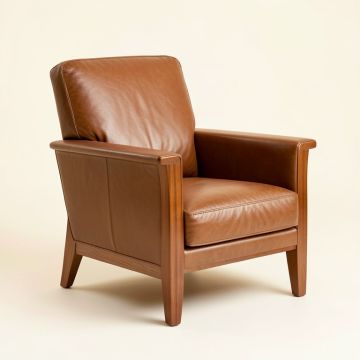 Caloundra 39.38 '' Wide Genuine Leather Armchair (synthetic illustration; no displayed measurements)