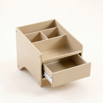 Meadow Bend Empty Coffee-Station Organizer - Beige (synthetic illustration; no displayed measurements)