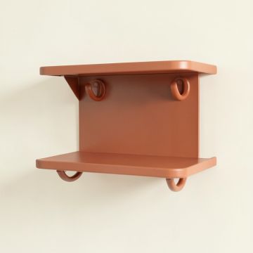 Flint Crest Wall-Mounted Entryway Organizer Shelf - Terracotta (synthetic illustration; no displayed measurements)