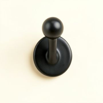 Holly Bend Wall-Mounted Robe Hook - Black (synthetic illustration; no displayed measurements)