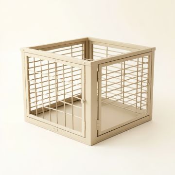 Cedar Field Empty Furniture-Style Pet Crate - Beige (synthetic illustration; no displayed measurements)