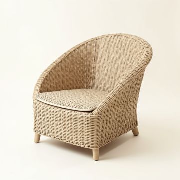Wren Bluff Outdoor Lounge Chair - Beige (synthetic illustration; no displayed measurements)