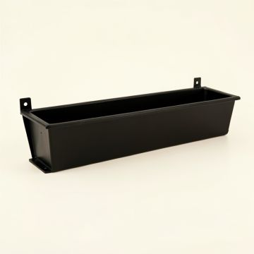 Brook Branch Empty Railing Planter With Integral Brackets - Black (synthetic illustration; no displayed measurements)