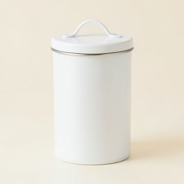 Maple Bluff Storage Canister With Lid - White (synthetic illustration; no displayed measurements)