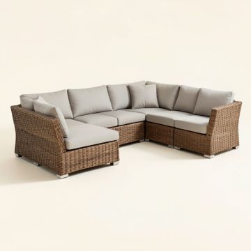 Samatha 9 Piece Rattan Sofa Seating Group With Cushions (synthetic illustration; no displayed measurements)