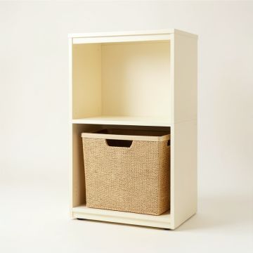 Bay Branch Freestanding Pull-Out Hamper Cabinet - Cream (synthetic illustration; no displayed measurements)