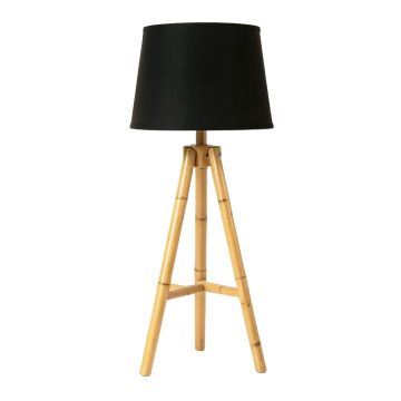 Cedar Crest Floor Lamp With A Plain Fabric Shade - Black (synthetic illustration; no displayed measurements)