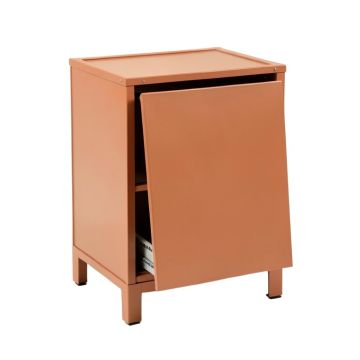 Harbor Crossing Freestanding Pull-Out Hamper Cabinet - Terracotta