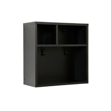 River Dell Wall-Mounted Entryway Organizer Shelf - Black