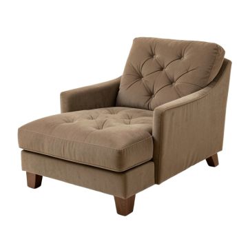 Daniels Tufted Square Arms Chaise Lounge