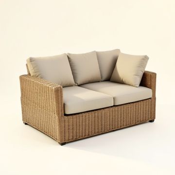 River Brook Outdoor Patio Sofa With Cushions (synthetic illustration; no displayed measurements)