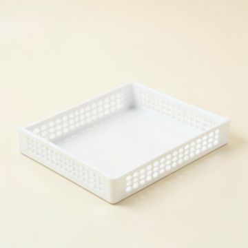 Moss Field Empty Under-Desk Cable Tray - White (synthetic illustration; no displayed measurements)
