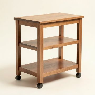Coran Kitchen Cart With Solid Wood (synthetic illustration; no displayed measurements)