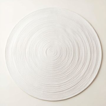Laurel Canyon Round Area Rug - White (synthetic illustration; no displayed measurements)