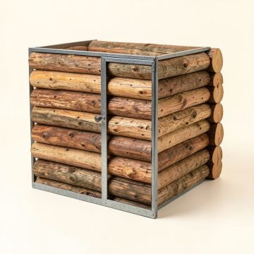 Veals 17 Stories 4 Ft. X 2 Ft. Metal Log Store (synthetic illustration; no displayed measurements)