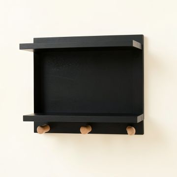 Glen Crossing Wall-Mounted Entryway Organizer Shelf - Black (synthetic illustration; no displayed measurements)